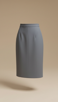 Tailored Midi Skirt in Slate Grey