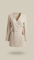 Matte Crepe Wrap Top